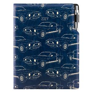 Kalendarz książkowy DESIGN tygodniowy A4 2027 polski - granatowy - Mustang