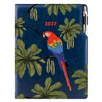 Kalendarz książkowy DESIGN tygodniowy A4 2027 polski - granatowy - papuga