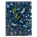 Kalendarz książkowy DESIGN tygodniowy A4 2027 polski - granatowy - ważki