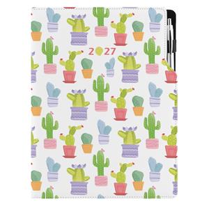 Kalendarz książkowy DESIGN tygodniowy A4 2027 polski - Kaktus