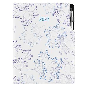 Kalendarz książkowy DESIGN tygodniowy A4 2027 polski - Kwiaty Polne