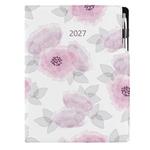 Kalendarz książkowy DESIGN tygodniowy A4 2027 polski - Piwonia