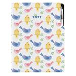 Kalendarz książkowy DESIGN tygodniowy A4 2027 polski - Ptaki