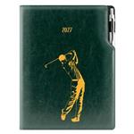 Kalendarz książkowy DESIGN tygodniowy A4 2027 polski - zielony - Golf mężczyźni