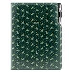 Kalendarz książkowy DESIGN tygodniowy A4 2027 - zielony - gałązki