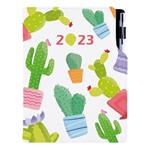 Kalendarz książkowy DESIGN tygodniowy A5 2023 polski - Kaktus