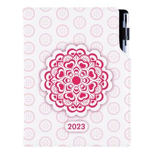 Kalendarz książkowy DESIGN tygodniowy A5 2023 polski - Mandala czerwona