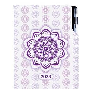 Kalendarz książkowy DESIGN tygodniowy A5 2023 polski - Mandala fioletowa