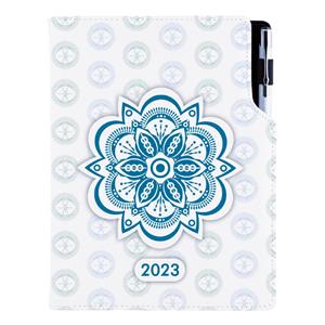 Kalendarz książkowy DESIGN tygodniowy A5 2023 polski - Mandala niebieska