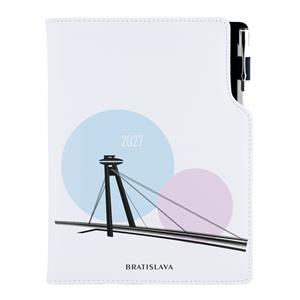 Kalendarz książkowy DESIGN tygodniowy A5 2027 czeski- Bratyslawa