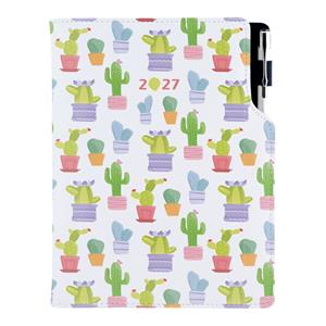 Kalendarz książkowy DESIGN tygodniowy A5 2027 czeski - Kaktus