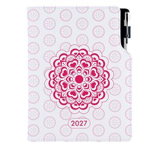 Kalendarz książkowy DESIGN tygodniowy A5 2027 czeski - Mandala czerwona