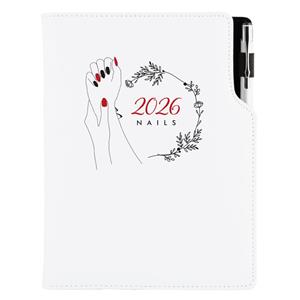 Kalendarz książkowy DESIGN tygodniowy B5 2026 - Nails
