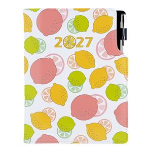 Kalendarz książkowy DESIGN tygodniowy B5 2027 - Cytryna