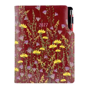 Kalendarz książkowy DESIGN tygodniowy B5 2027 - granatowy - Łąka