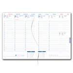 Kalendarz książkowy DESIGN tygodniowy B6 2027 - niebieski - kropki