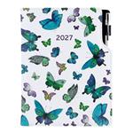 Kalendarz książkowy DESIGN tygodniowy B6 2027 - Niebieskie motyle