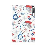 Kalendarz książkowy DESIGN tygodniowy kieszonkowy 2024 czeski - Lekarz
