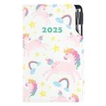Kalendarz książkowy DESIGN tygodniowy kieszonkowy 2025 polski - Unicorn