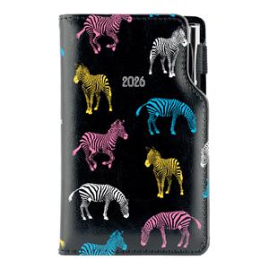 Kalendarz książkowy DESIGN tygodniowy kieszonkowy 2026 polski - czarny - Zebra