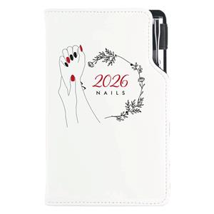 Kalendarz książkowy DESIGN tygodniowy kieszonkowy 2026 polski - Nails
