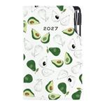 Kalendarz książkowy DESIGN tygodniowy kieszonkowy 2027 czeski - Awokado