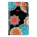 Kalendarz książkowy DESIGN tygodniowy kieszonkowy 2027 czeski - czarny - kalejdoskop