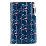 Kalendarz książkowy DESIGN tygodniowy kieszonkowy 2027 czeski- granatowy - Flamingo