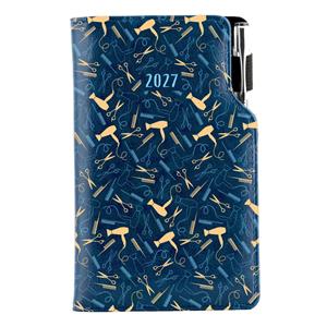 Kalendarz książkowy DESIGN tygodniowy kieszonkowy 2027 czeski- granatowy - Fryzjer