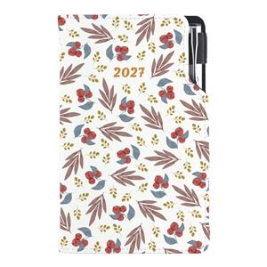 Kalendarz książkowy DESIGN tygodniowy kieszonkowy 2027 czeski - Jarzebina