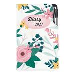 Kalendarz książkowy DESIGN tygodniowy kieszonkowy 2027 czeski - Kwiaty