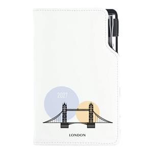 Kalendarz książkowy DESIGN tygodniowy kieszonkowy 2027 czeski - Londyn