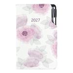 Kalendarz książkowy DESIGN tygodniowy kieszonkowy 2027 czeski - Piwonia