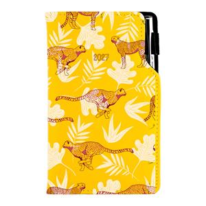 Kalendarz książkowy DESIGN tygodniowy kieszonkowy 2027 czeski - żółty - Gepard
