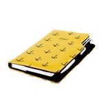 Kalendarz książkowy DESIGN tygodniowy kieszonkowy 2027 czeski- żółty - marynarski- kotwice