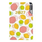 Kalendarz książkowy DESIGN tygodniowy kieszonkowy 2027 polski - Cytryna