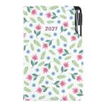 Kalendarz książkowy DESIGN tygodniowy kieszonkowy 2027 polski - Wiosenne kwiaty