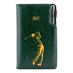 Kalendarz książkowy DESIGN tygodniowy kieszonkowy 2027 polski - zielony - Golf mężczyźni