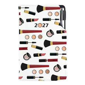 Kalendarz książkowy DESIGN tygodniowy kieszonkowy 2027 słowacki - Make up