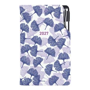 Kalendarz książkowy DESIGN tygodniowy kieszonkowy 2027 słowacki - Miłorząb