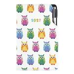 Kalendarz książkowy DESIGN tygodniowy kieszonkowy 2027 słowacki - Sowa