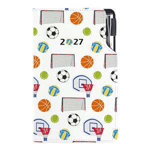 Kalendarz książkowy DESIGN tygodniowy kieszonkowy 2027 słowacki - Sport