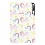 Kalendarz książkowy DESIGN tygodniowy kieszonkowy 2027 słowacki - Unicorn