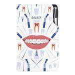 Kalendarz książkowy DESIGN tygodniowy kieszonkowy 2027 slowacki - biały - Dentysta