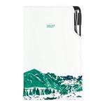 Kalendarz książkowy DESIGN tygodniowy kieszonkowy 2027 slowacki - biały - Góry