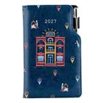 Kalendarz książkowy DESIGN tygodniowy kieszonkowy 2027 slowacki - granatowy - Hotel