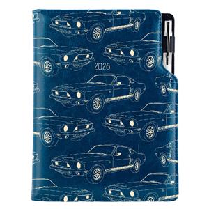Kalendarz książkowy DESIGN tygodniowy z notesem A5 2026 - granatowy - Mustang