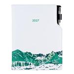Kalendarz książkowy DESIGN tygodniowy z notesem A5 2027 - biały - Góry