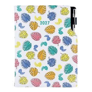 Kalendarz książkowy DESIGN tygodniowy z notesem A5 2027 - Liście