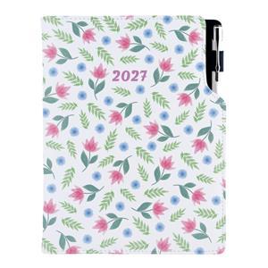 Kalendarz książkowy DESIGN tygodniowy z notesem A5 2027 - Wiosenne kwiaty